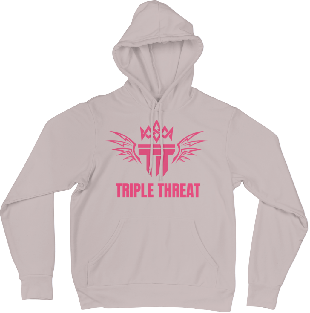 Gray and Pink Hoodie